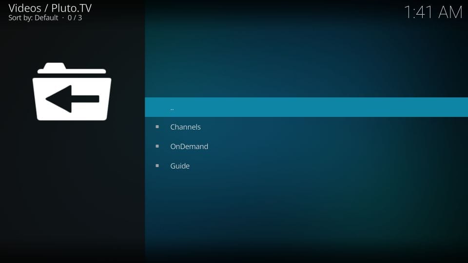 set up pluto tv kodi addon