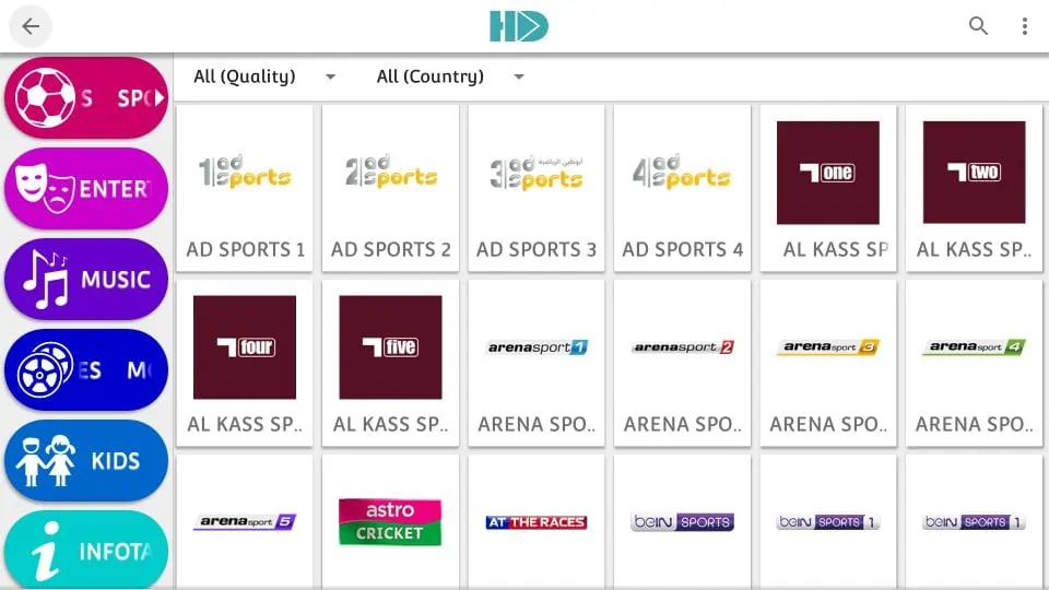 sports channels
