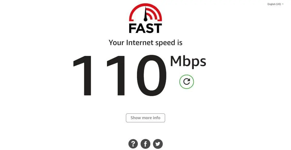 internet speed test results on fire tv stick