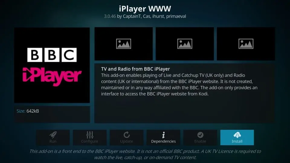 install iplayer www addon on kodi