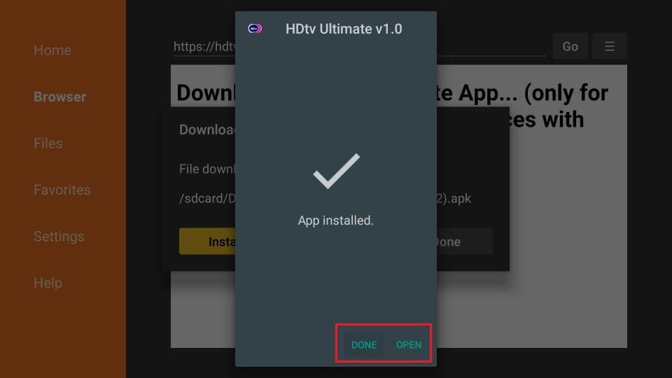 app installed