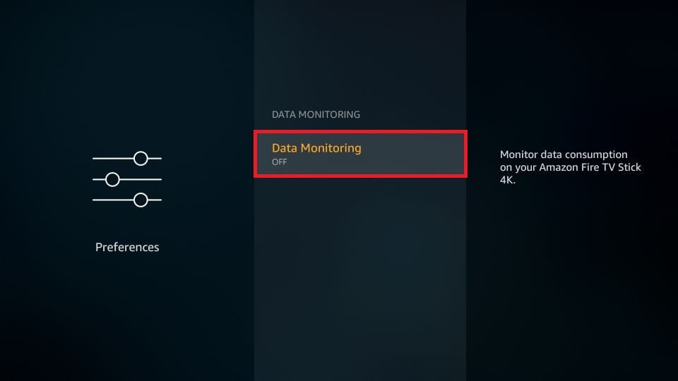 turn off data monitoring