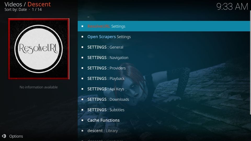 resolveurl settings