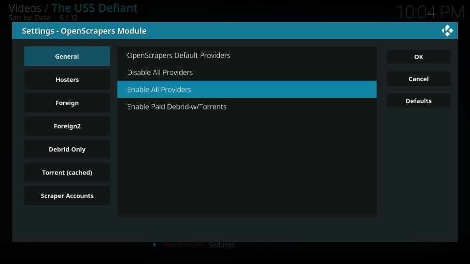 how to use the uss defiant kodi addon