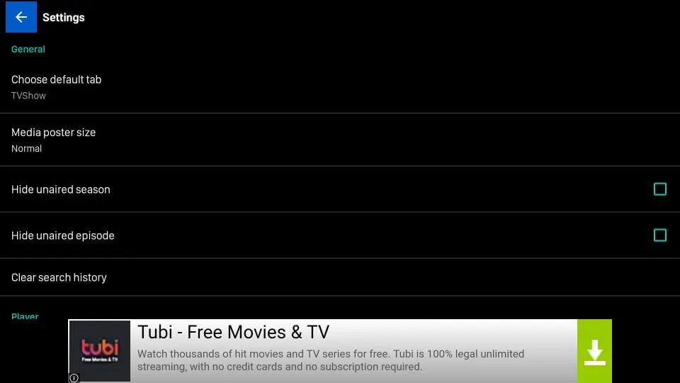 nova tv apk settings