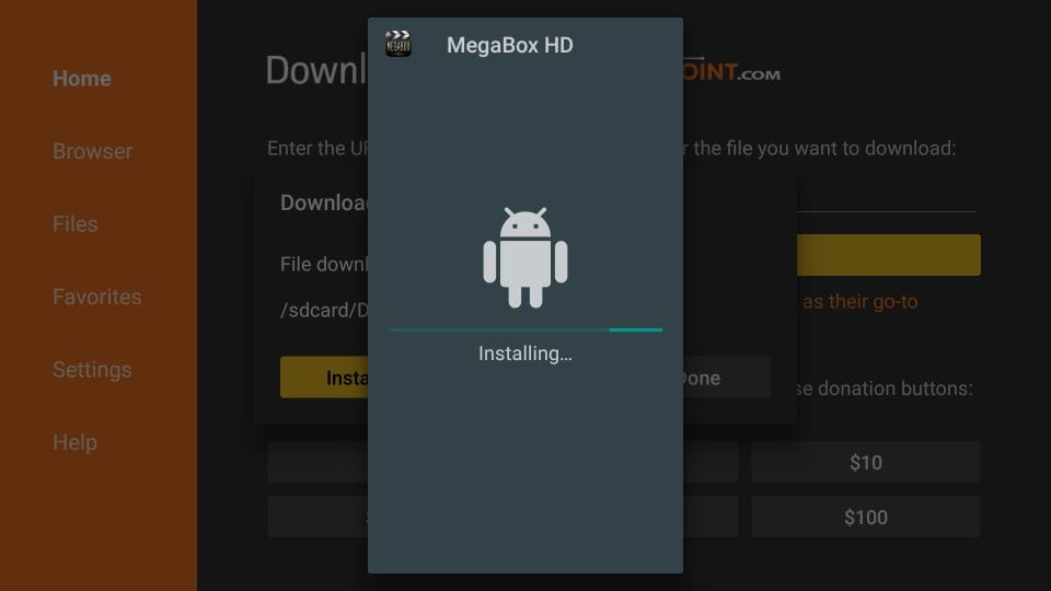 how to install megbox hd apk on Firestick
