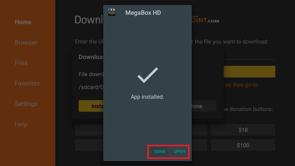 app installed