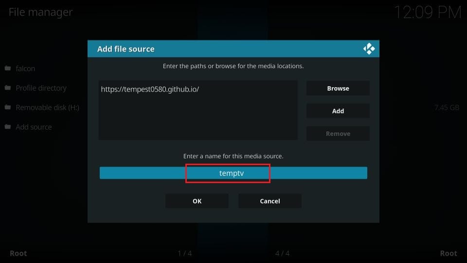 How to Install TempTV Kodi Addon in Easy Steps (2021) 17 add media source