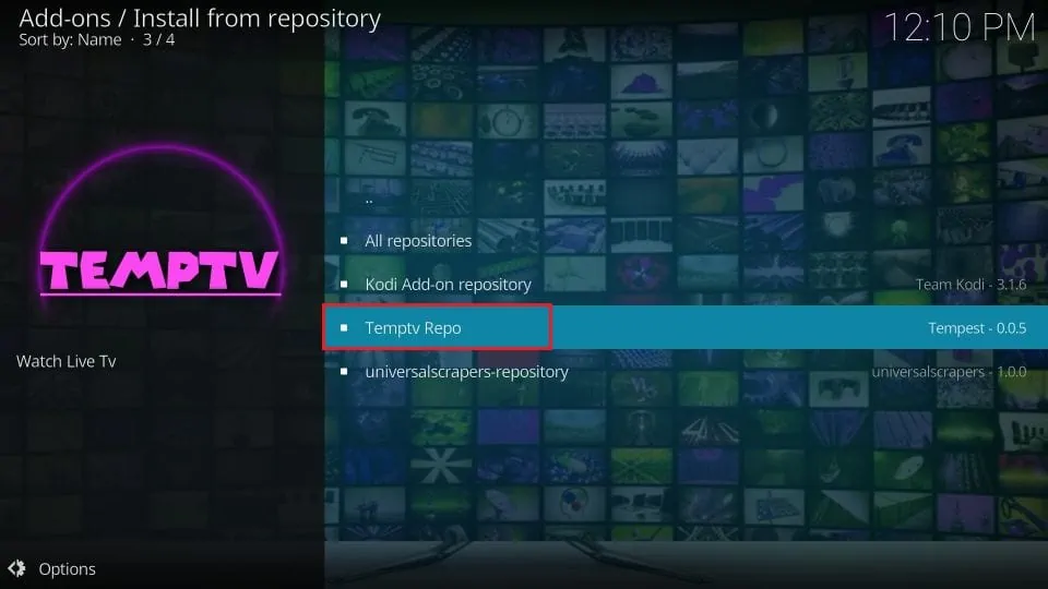 open temptv repo