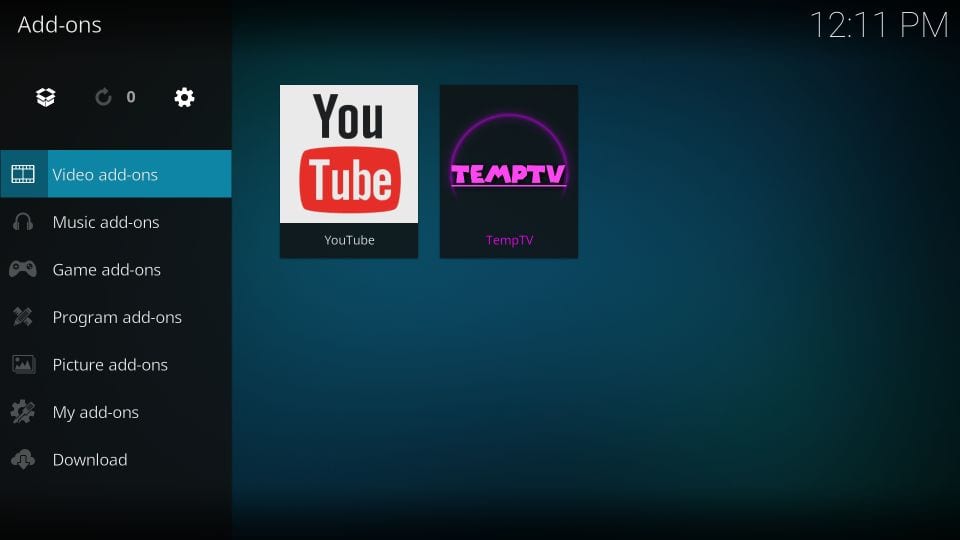 How to use temptv addon on kodi