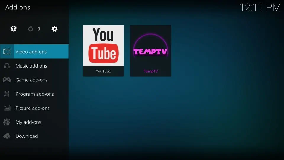 How to use temptv addon on kodi