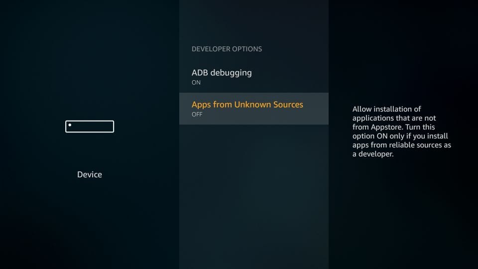 apps from unknown sources