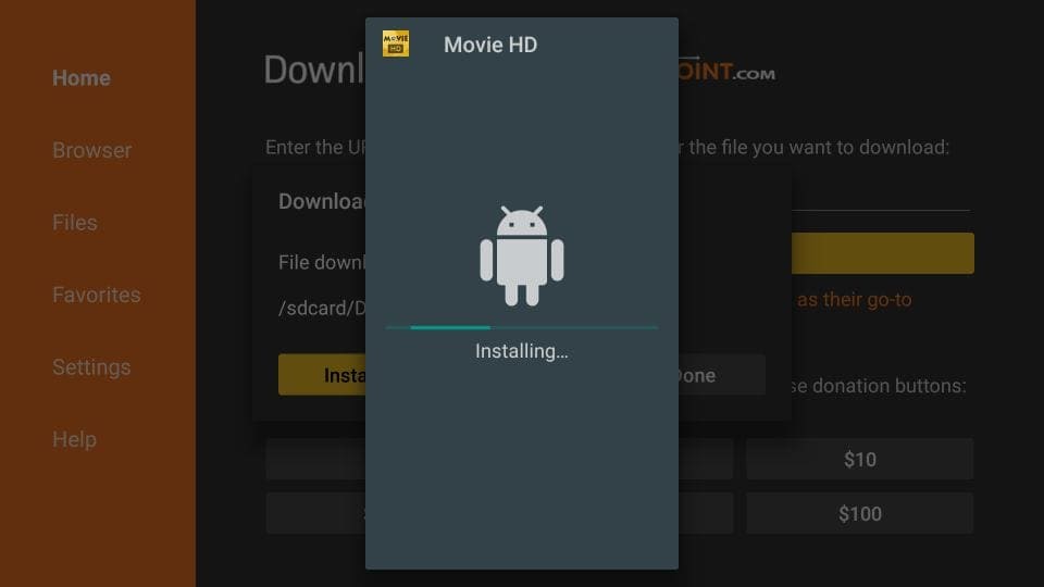 how to install movie hd on fire stick