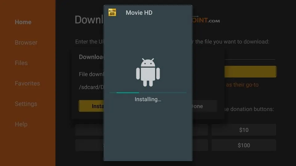 how to install movie hd on fire stick