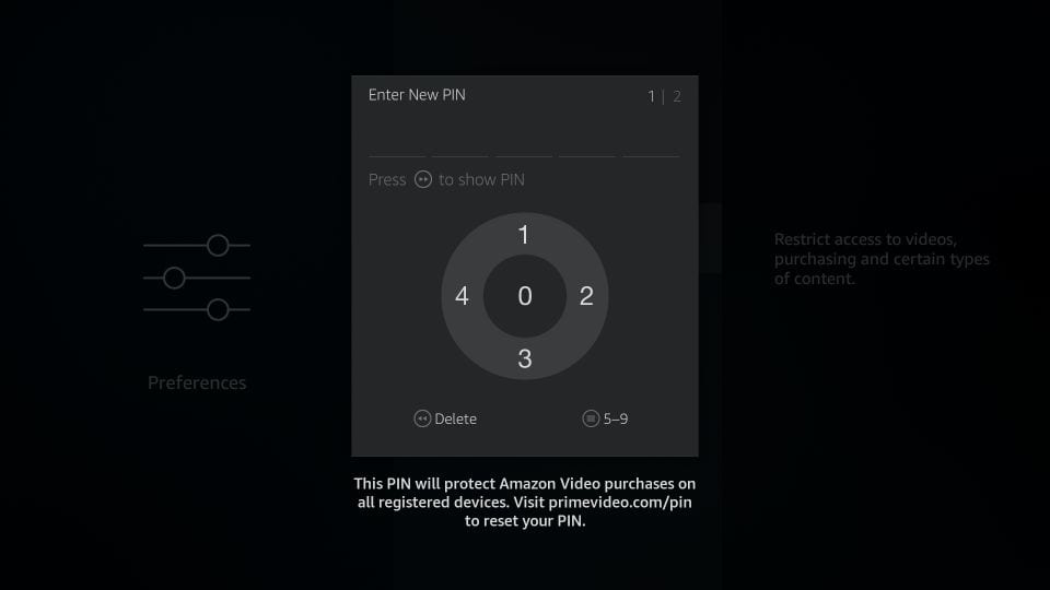 fire tv pin