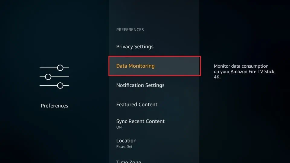 fire tv data monitoring