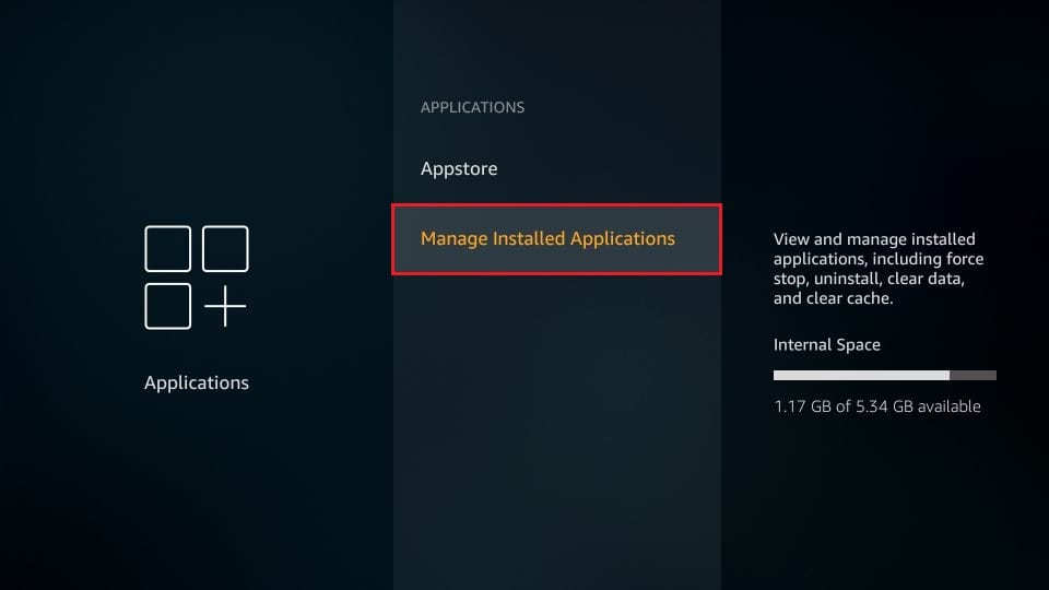 manage installed applications