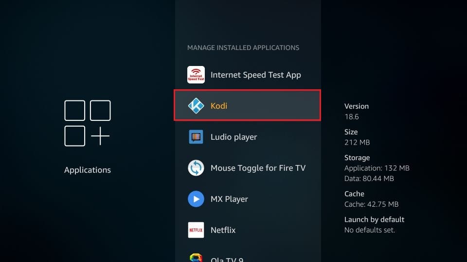 clear cache of fire tv apps