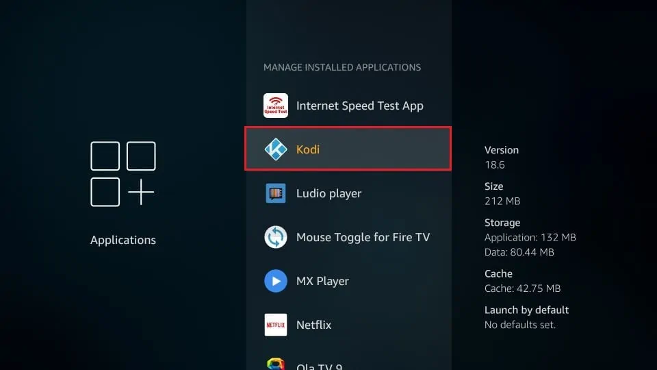 clear cache of fire tv apps