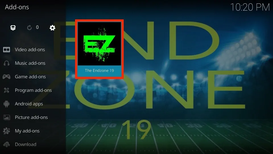 select the endzone 19