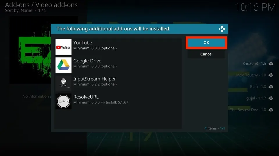 additional addons
