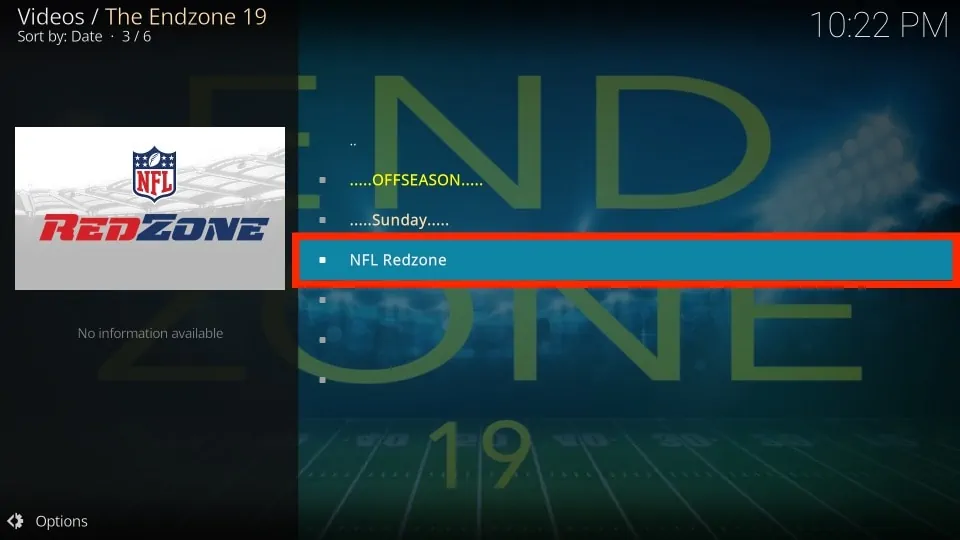 select nfl redzone