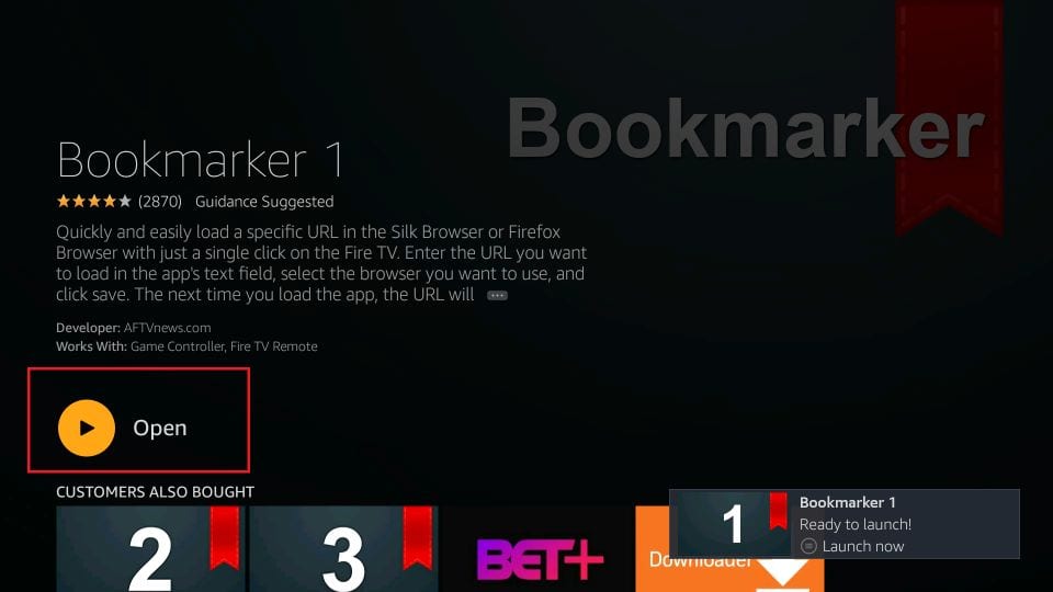 open bookmarker app