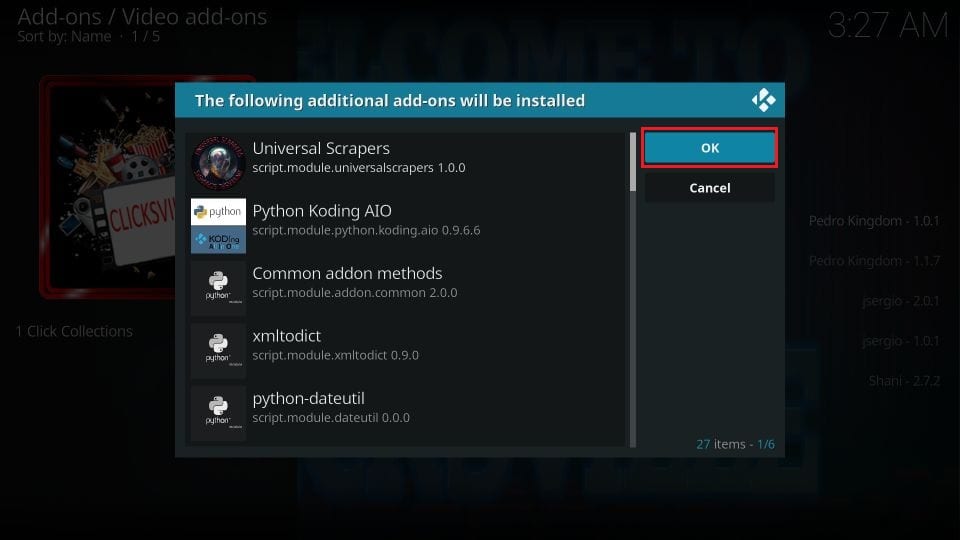 click OK