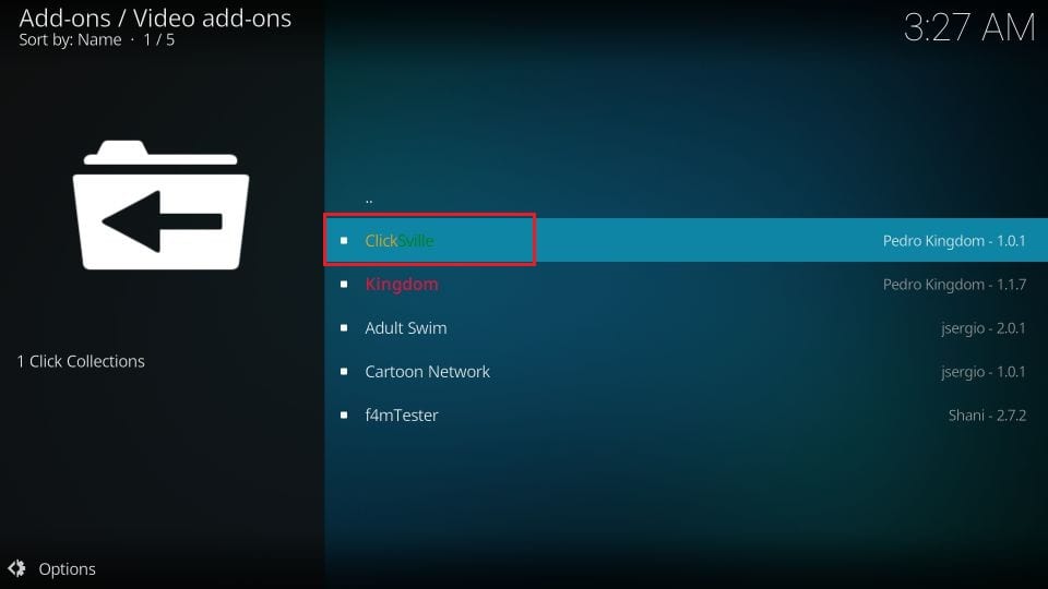 clicksville kodi addon