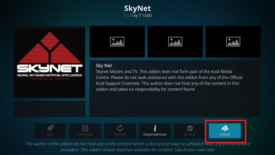 how to install skynet kodi addon