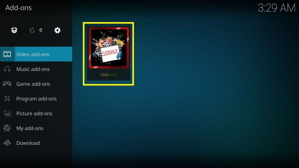 How to use Clicksville addon on kodi