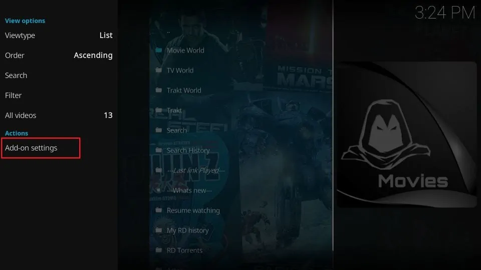 How to use shadow addon on kodi