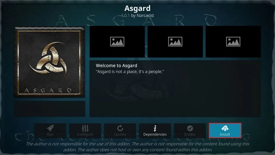 how to install asgard kodi addon