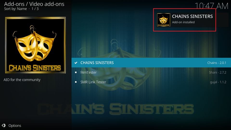Download chains and sinister six addon kodi
