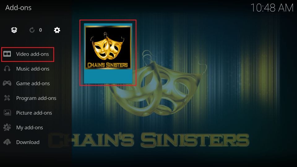 How to use chains and sinister six addon on kodi