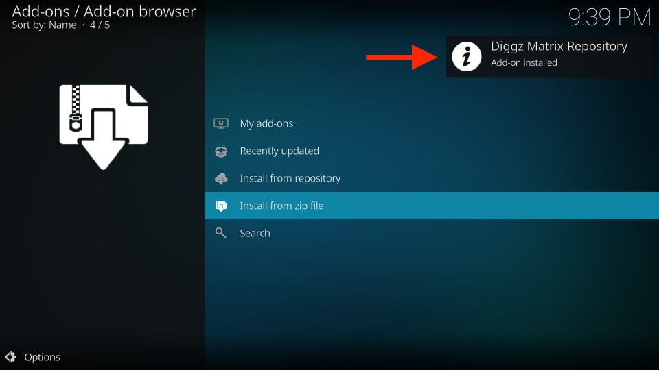 add equinox on kodi
