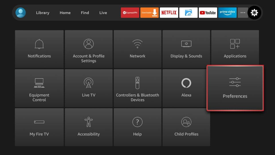 firestick preferences settings 