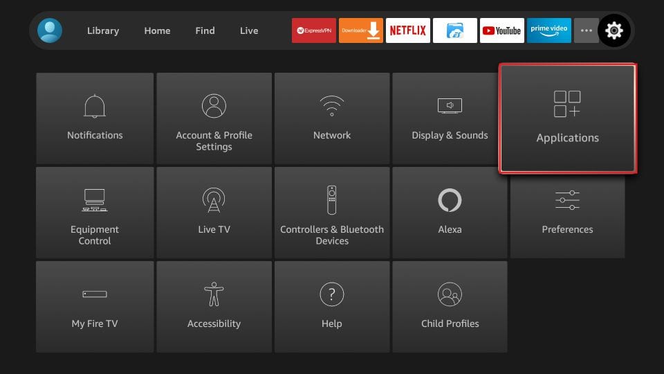 firestick applications settings