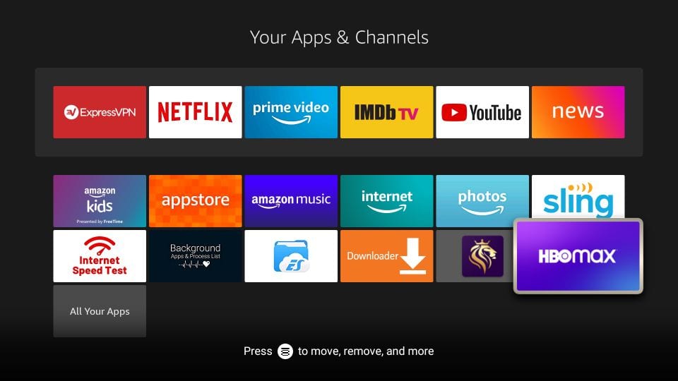 your apps and channels section