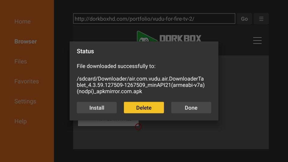 Click Delete