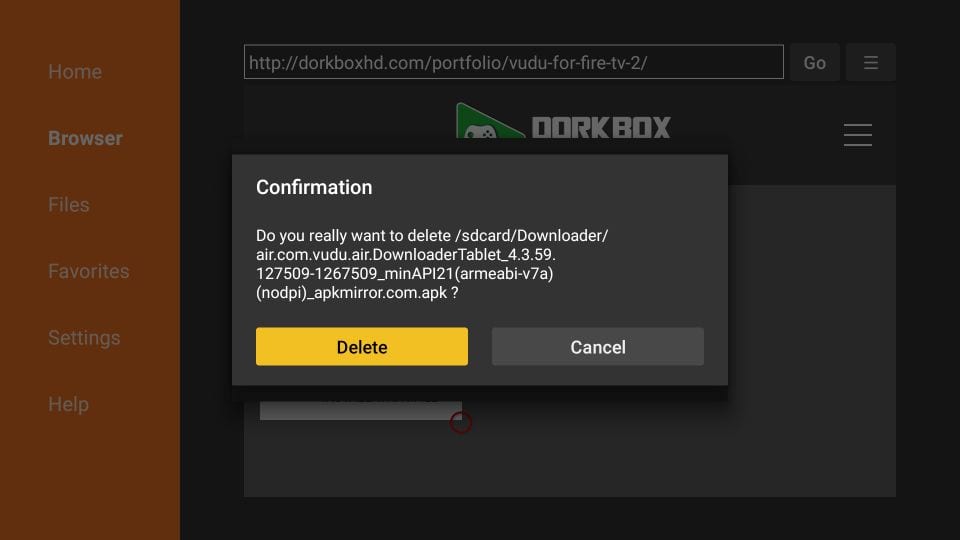 remove apk from storage