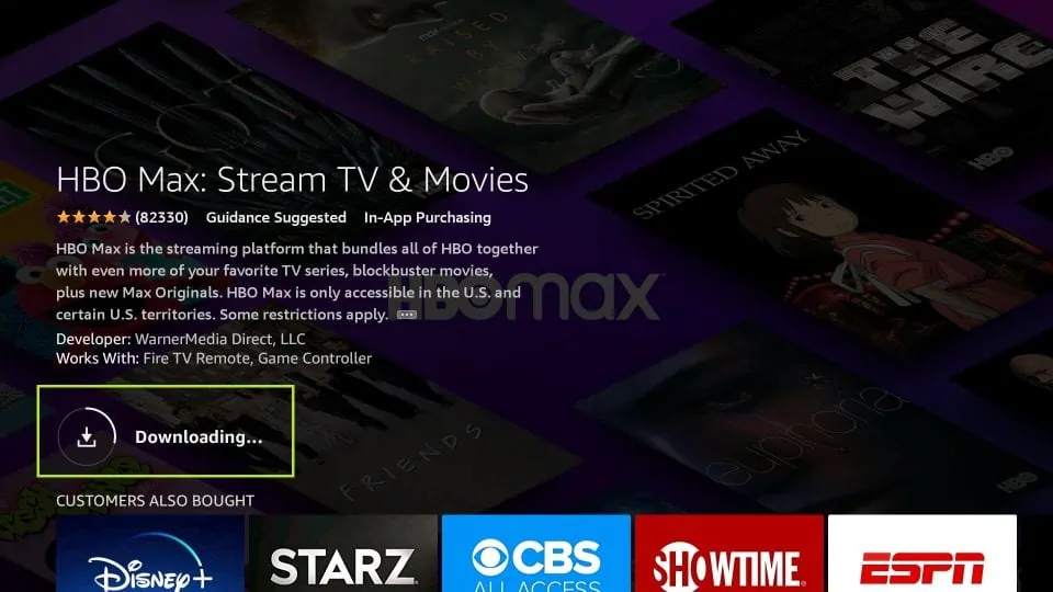 download hbo max app on firestick