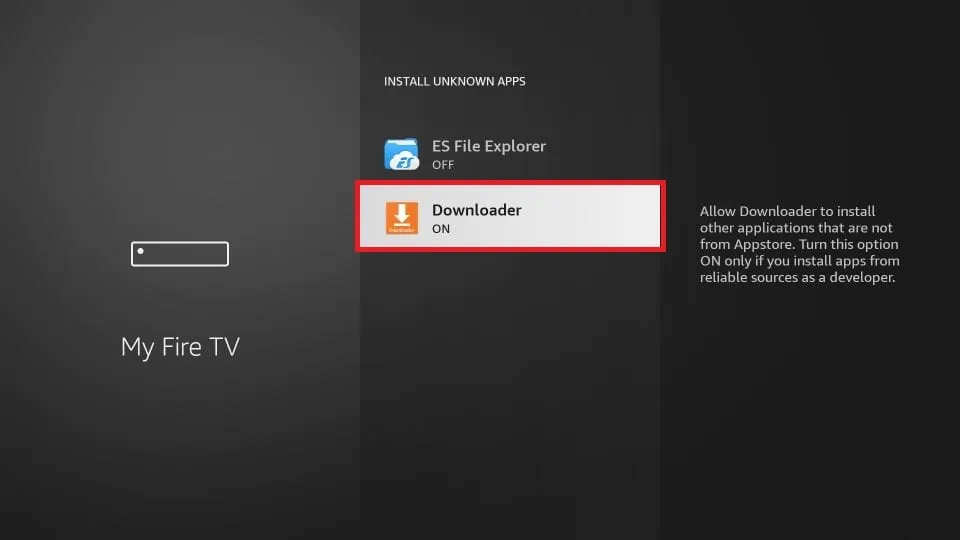 turn on apps from unknown sources for downloader app