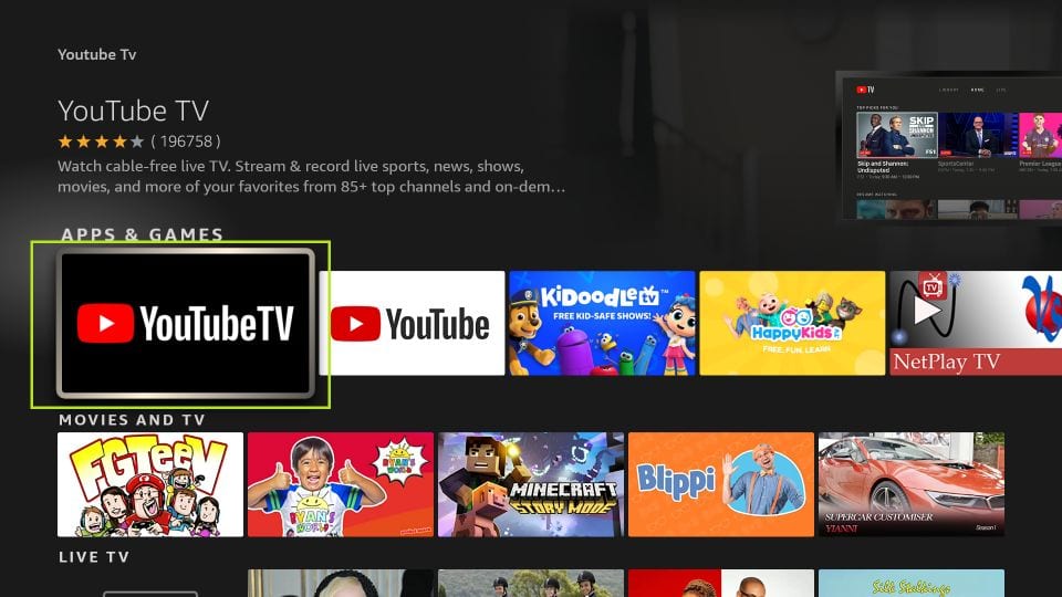 youtube tv on firestick