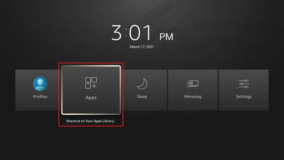 firestick apps menu