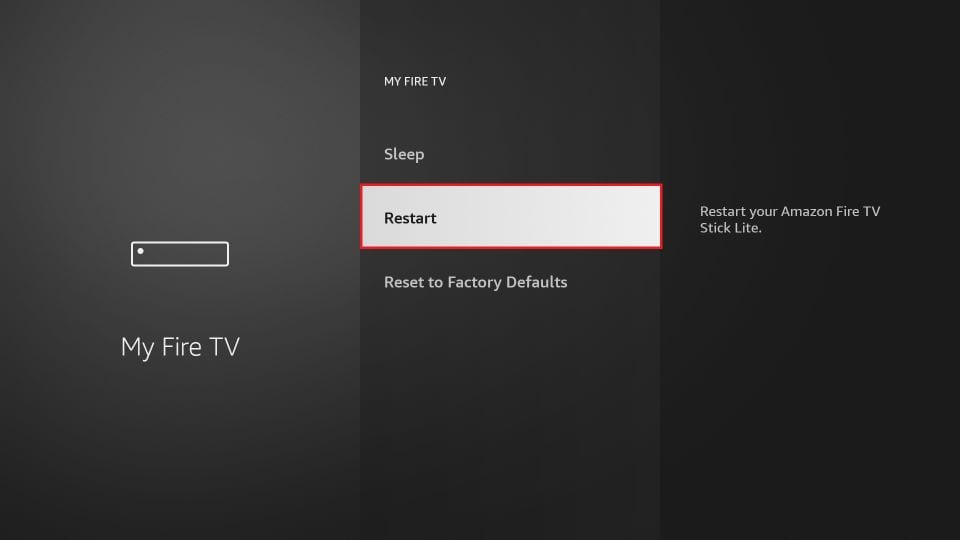 select restart
