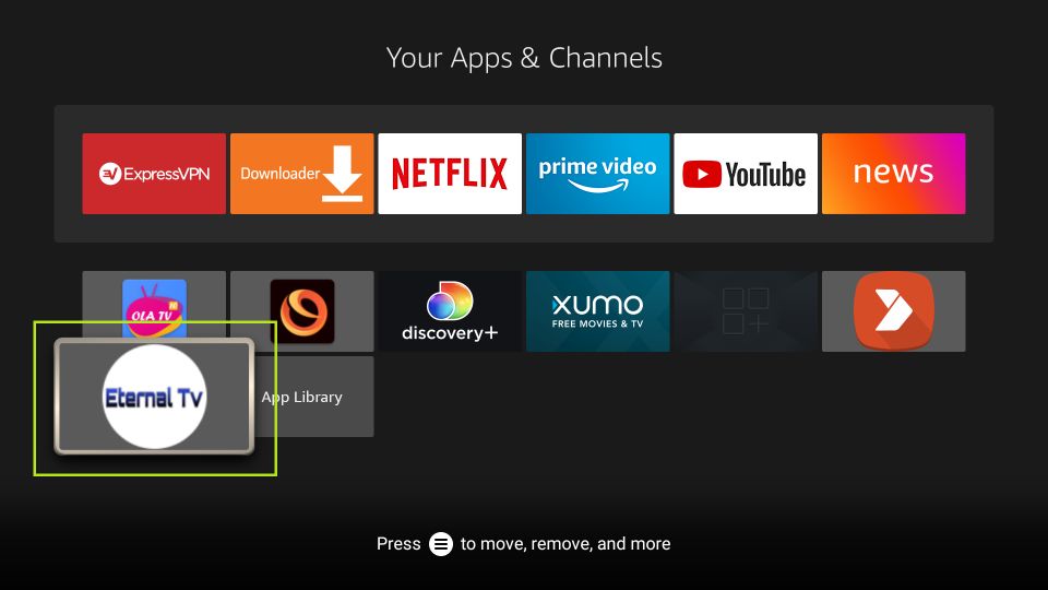 download eternal tv on Firestick