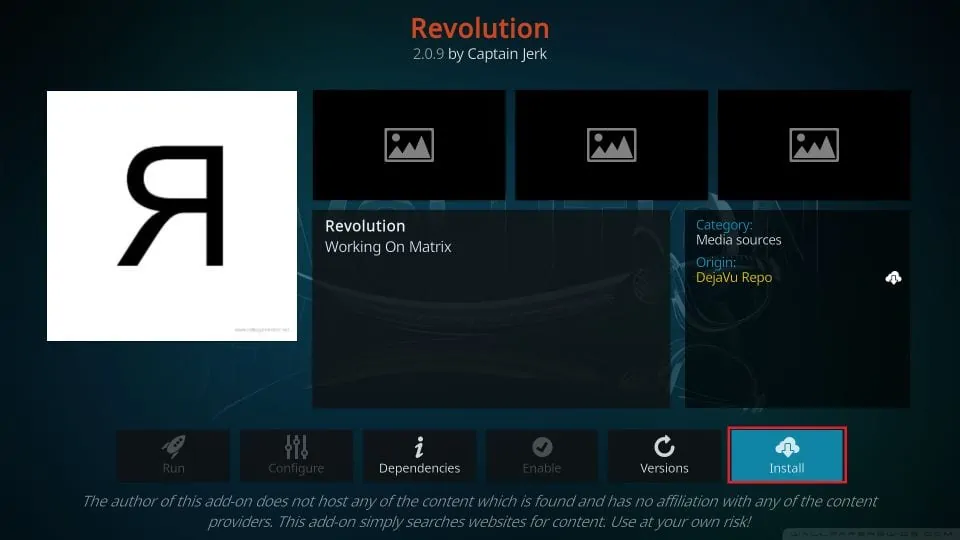 how to install revolution kodi addon