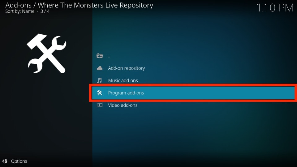 kodi program addons