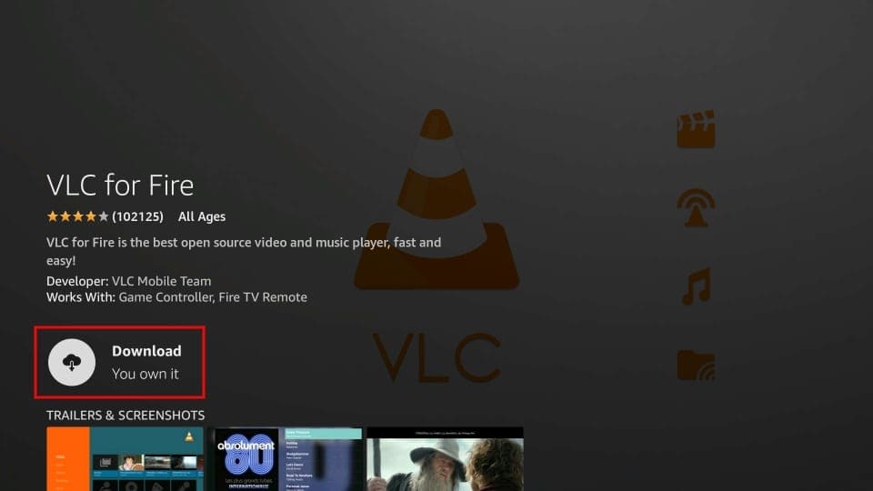 vlc for fire